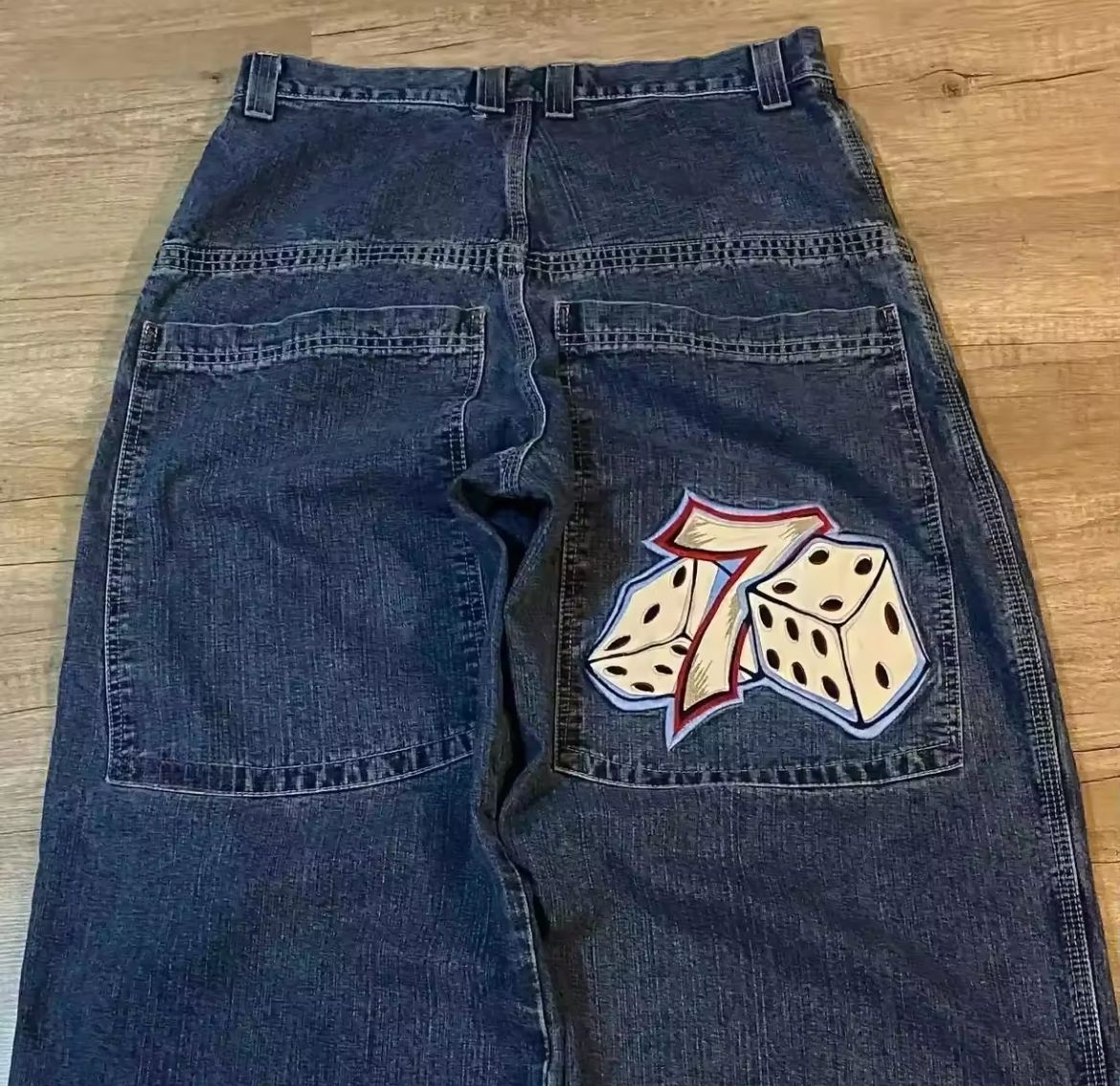 7Dice Blue Oversized Jeans