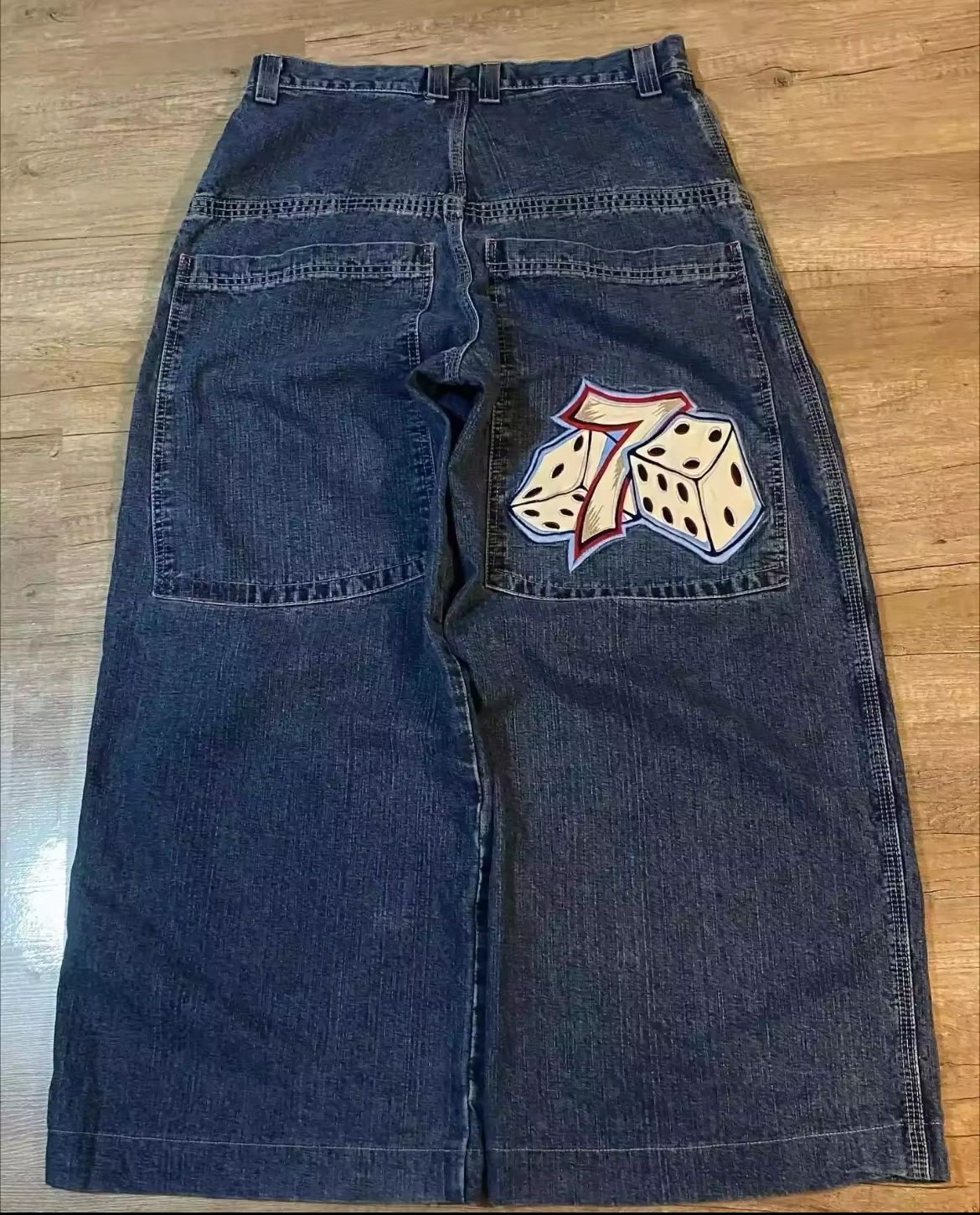 7Dice Blue Oversized Jeans