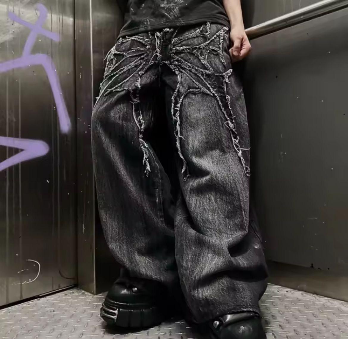 Gothic Retro Unisex Mopping Pants
